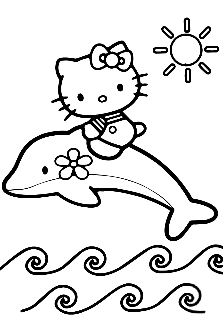 Hello Kitty Rides a Dolphin