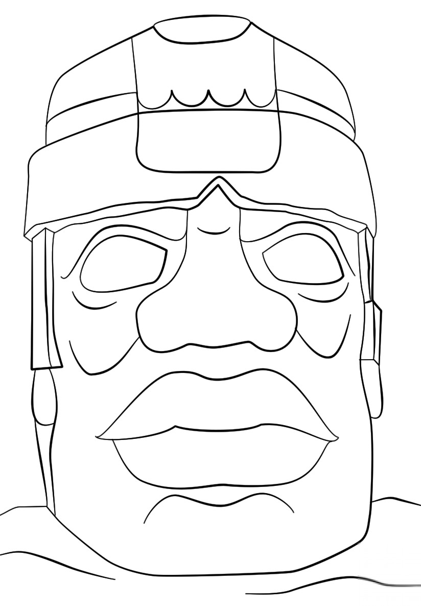 Ancient Olmec Head