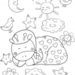 Baby Giraffe is Sleeping