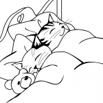 Cats Sleeping in Bed