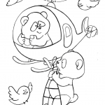 Two Pandas Fly a Helicopter with...