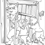 The Wolf Breaks the Wood House of...