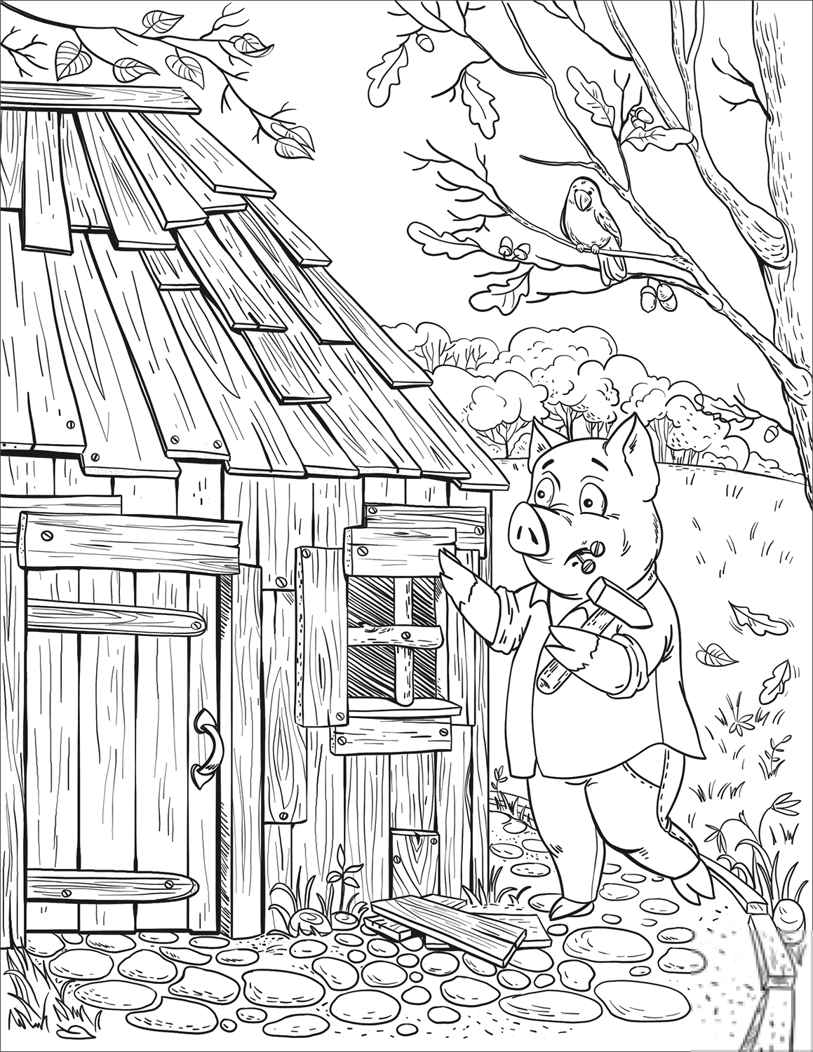 Patty Pig Builds a Wood House