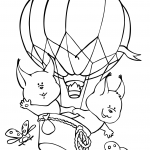 Two Squirrels Fly An Aerostat Balloon