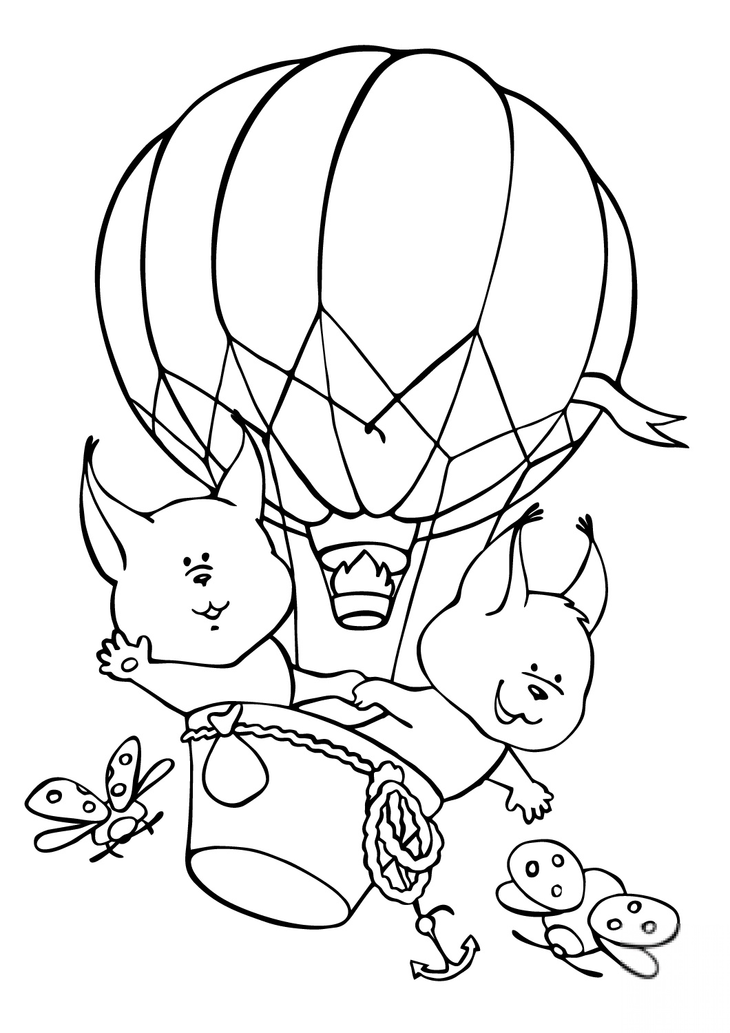 Two Squirrels Fly An Aerostat Balloon