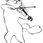 Cat Playing a Violin