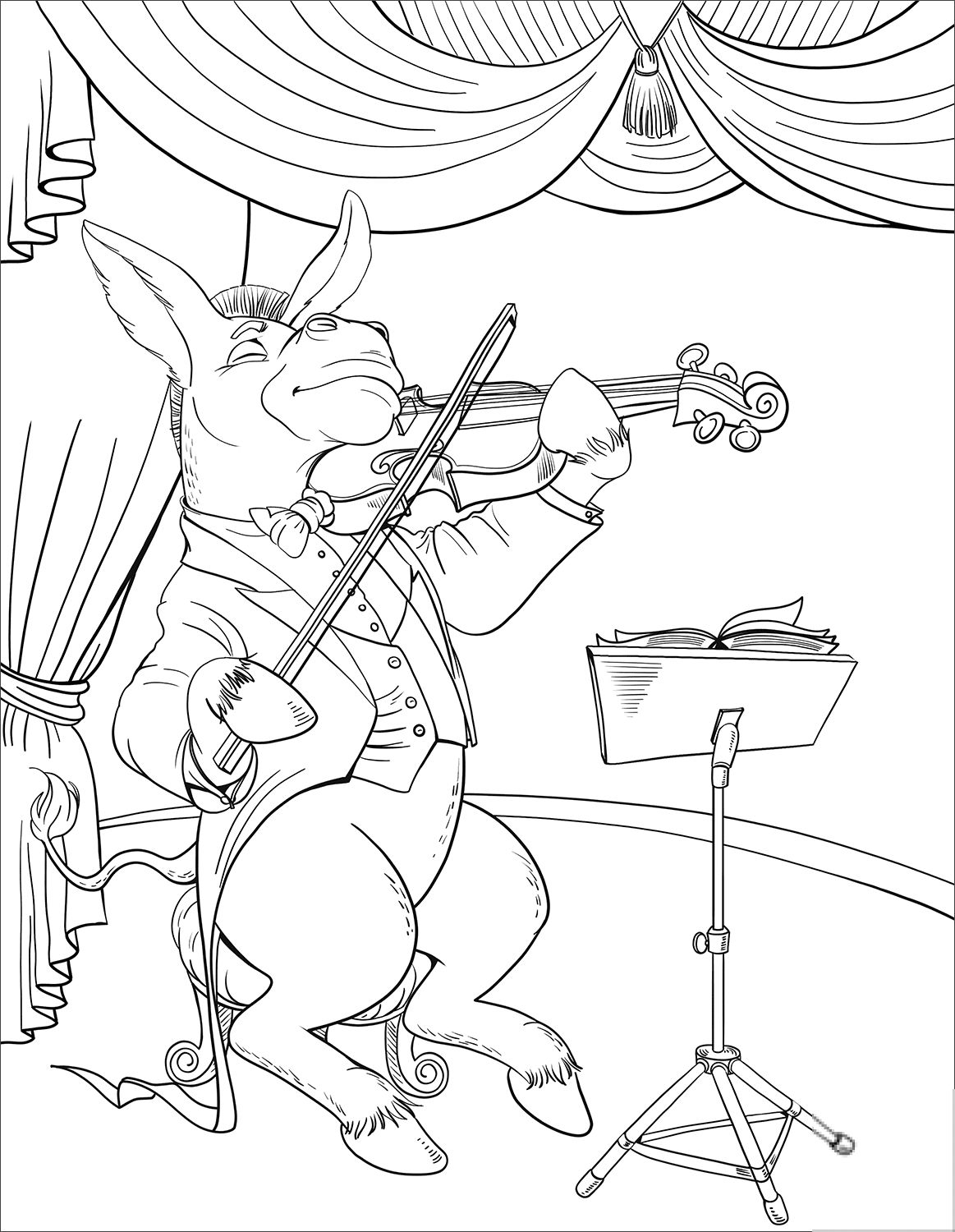 Donkey Playing Violin