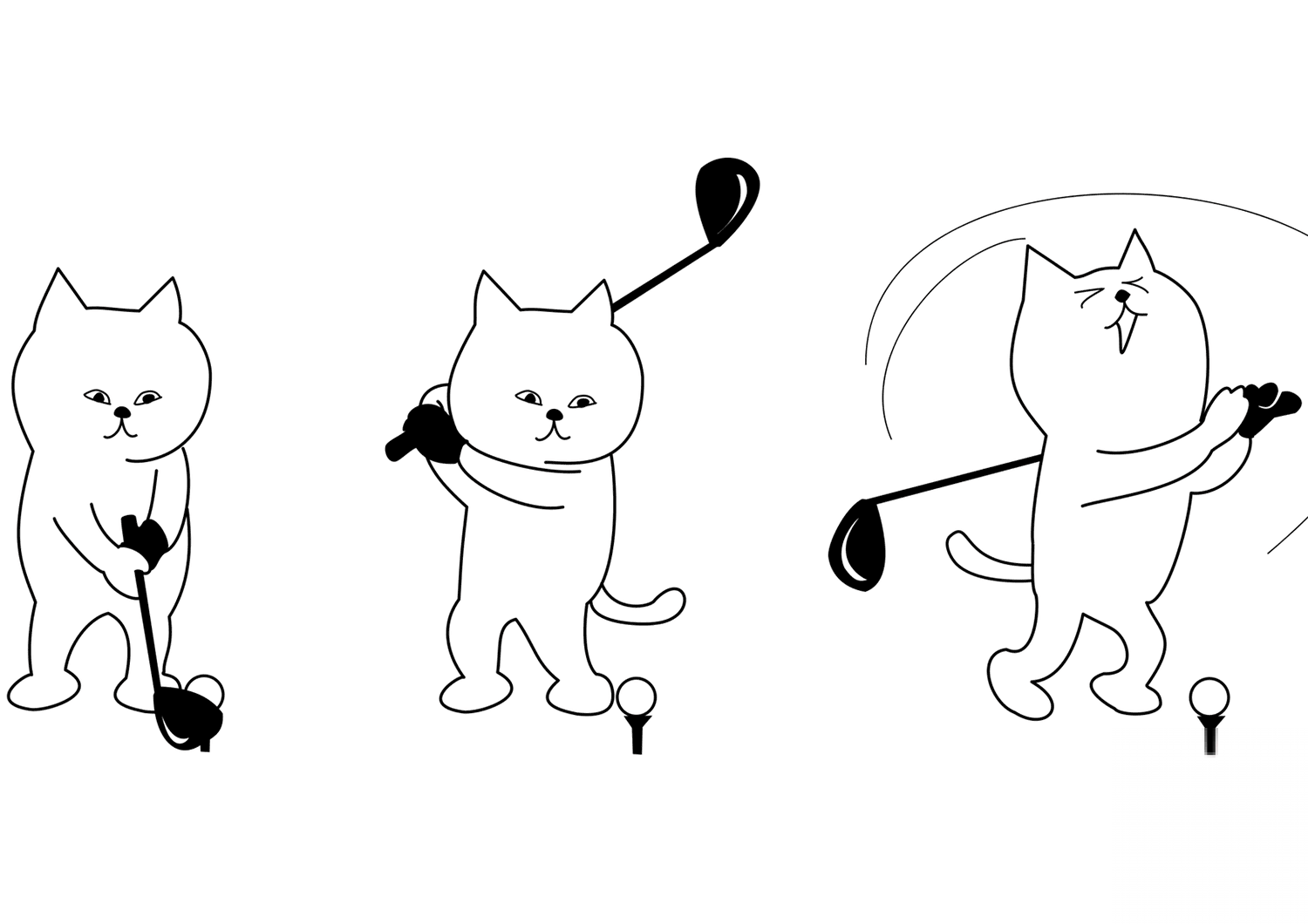 Cat Golfer