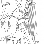 Rhinoceros Playing Harp