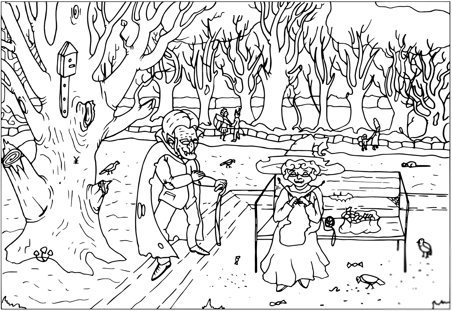 Grandpa Drakula in the Park