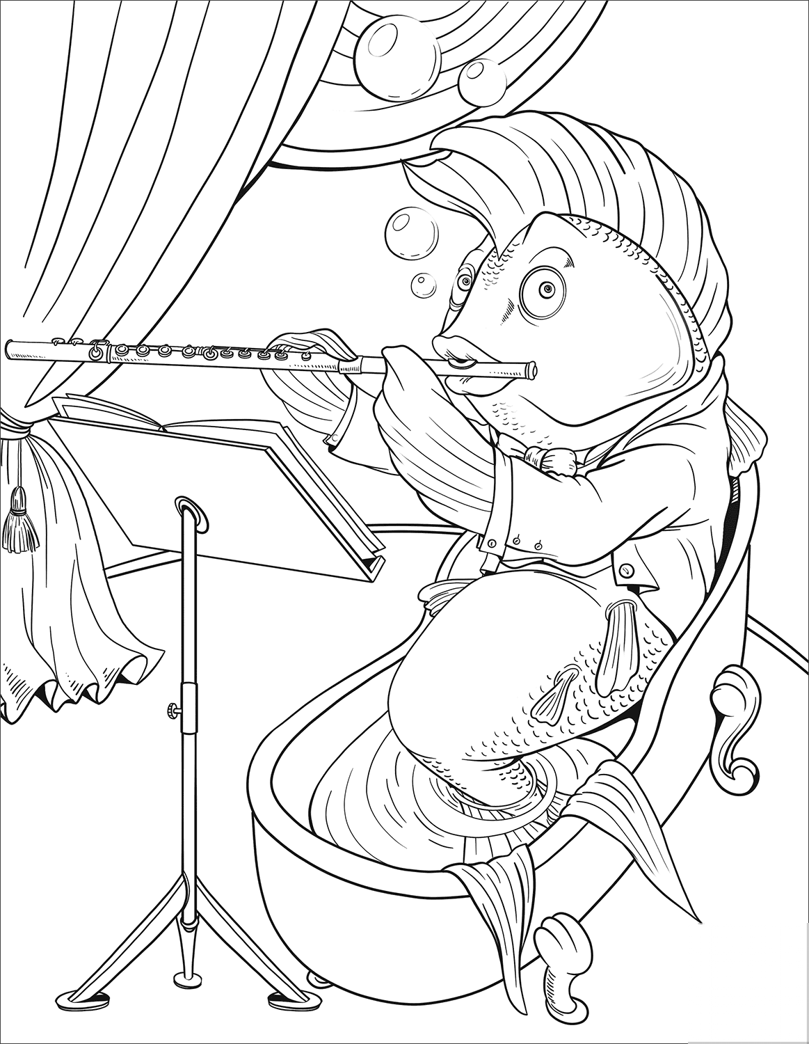 Fish Playing the Flute