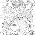 Beautiful Mermaid Witch and Ugly Fish