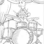 Kangaroo Playing Drums