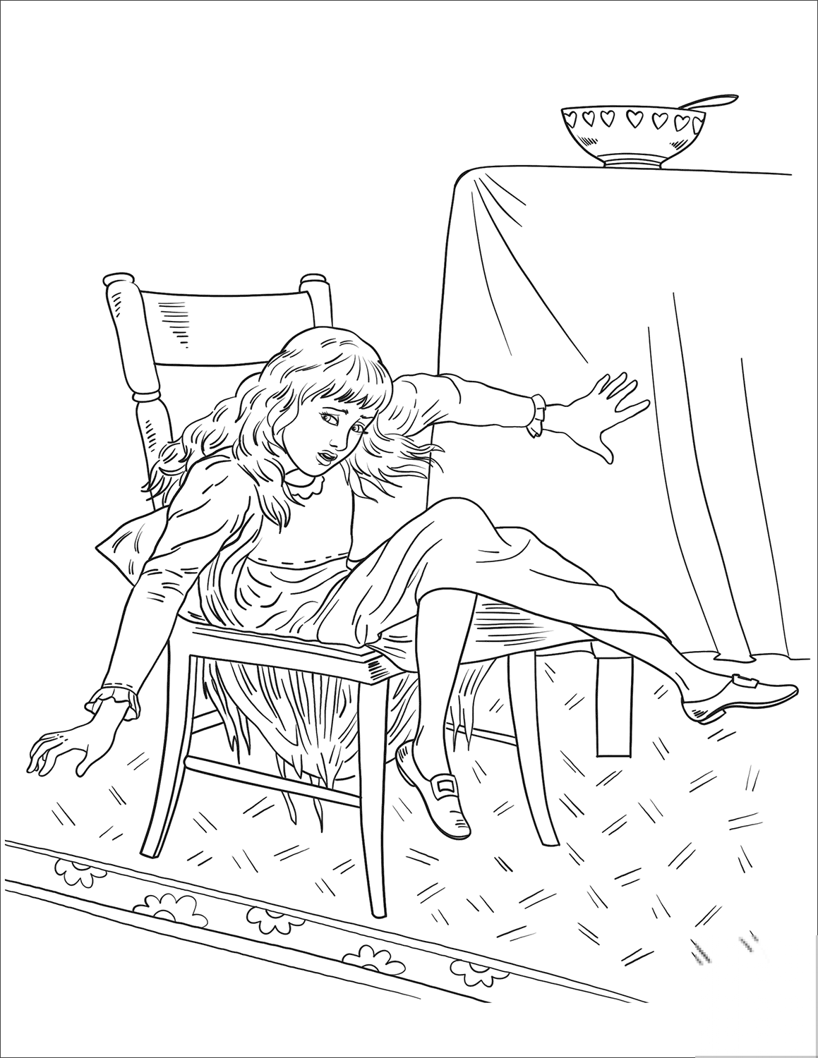 Goldenlocks Sits down in the Chair...