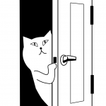 Cat Opens the Door