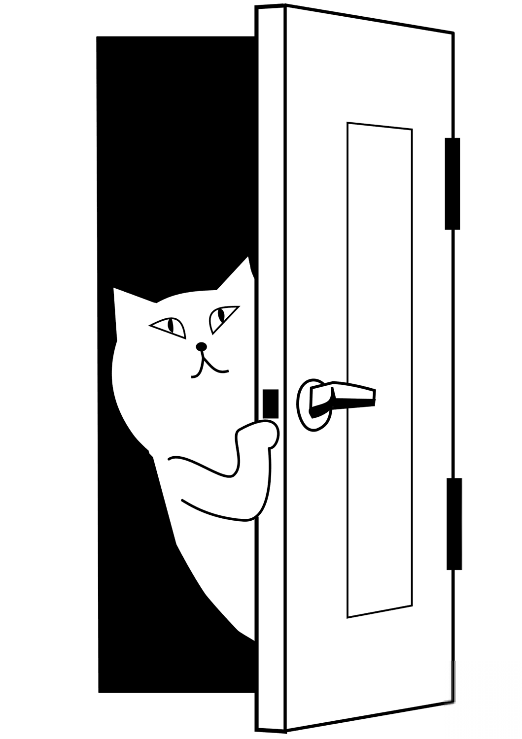 Cat Opens the Door