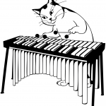 Cat Plays Marimba