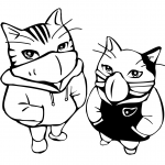Gangsters Cats Wearing Masks