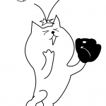 Cat as a Baseball Catcher