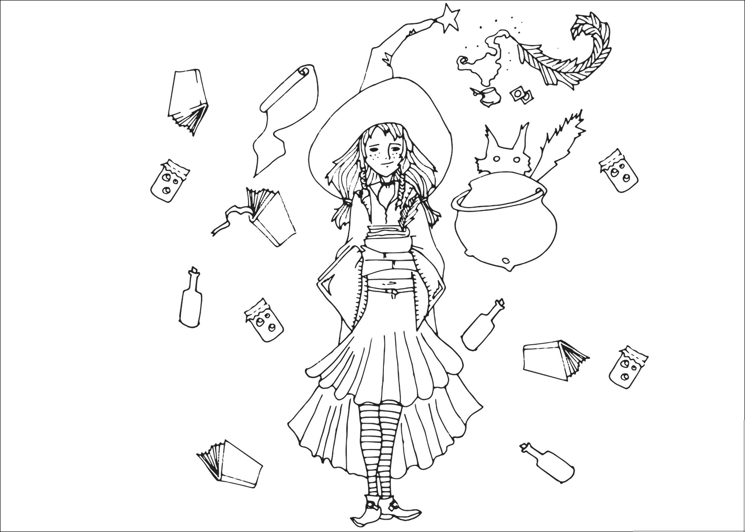 Magical School Girl Witch