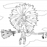 Solar Witch on Broom