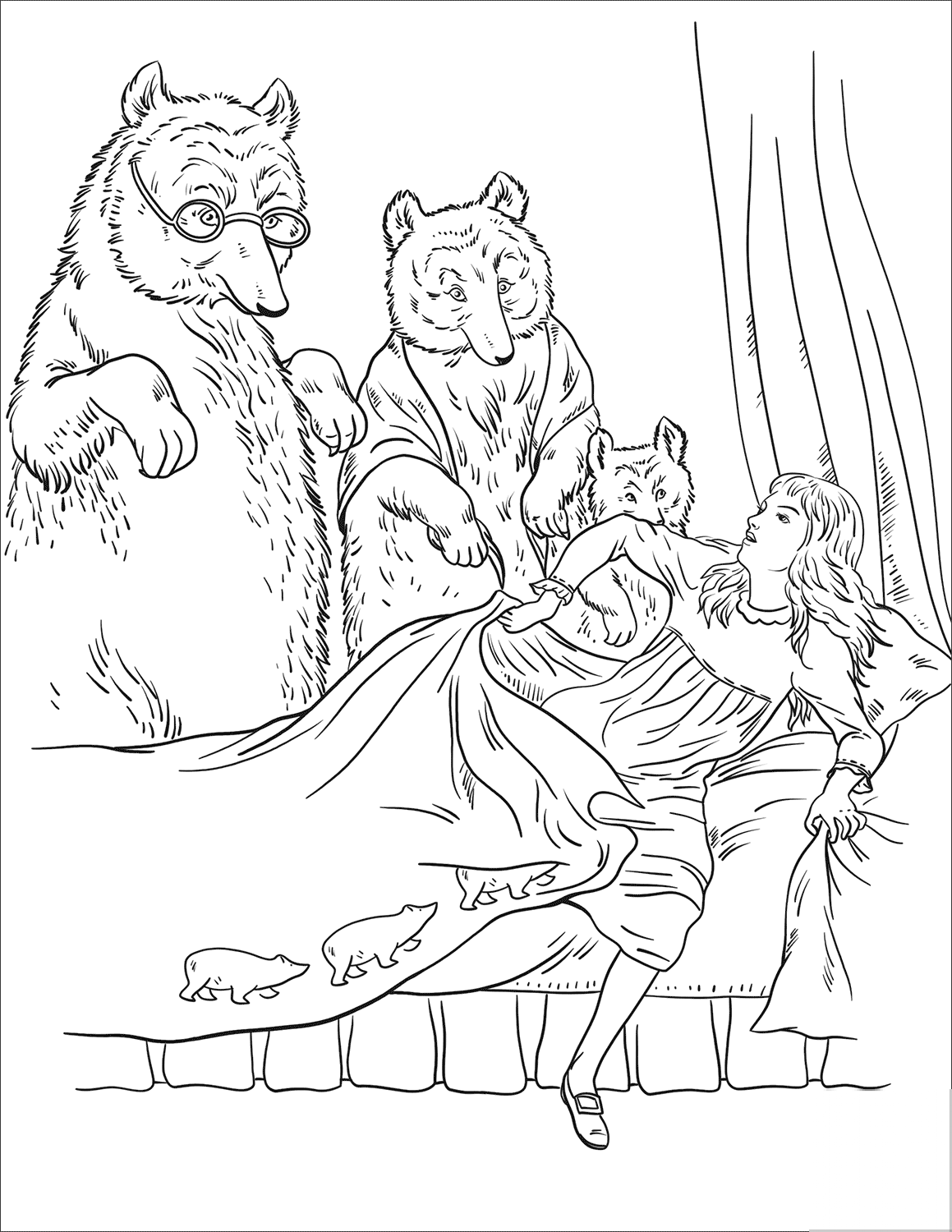 Three Bears Awaken Goldenlocks