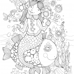 Mermaid Sitting on the Huge Fish