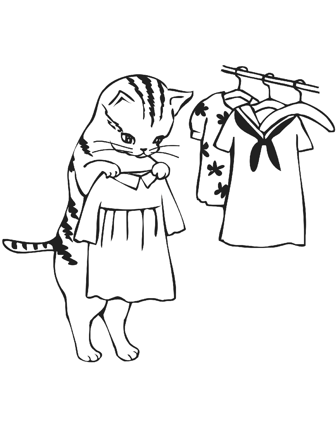 Cat Trying Clothes