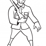 WW1 British Soldier Marching with...