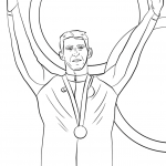 Michael Phelps Celebrates on the...