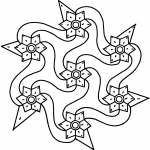 Indian Pattern with Hexagrams
