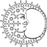 Crescent Moon with Face