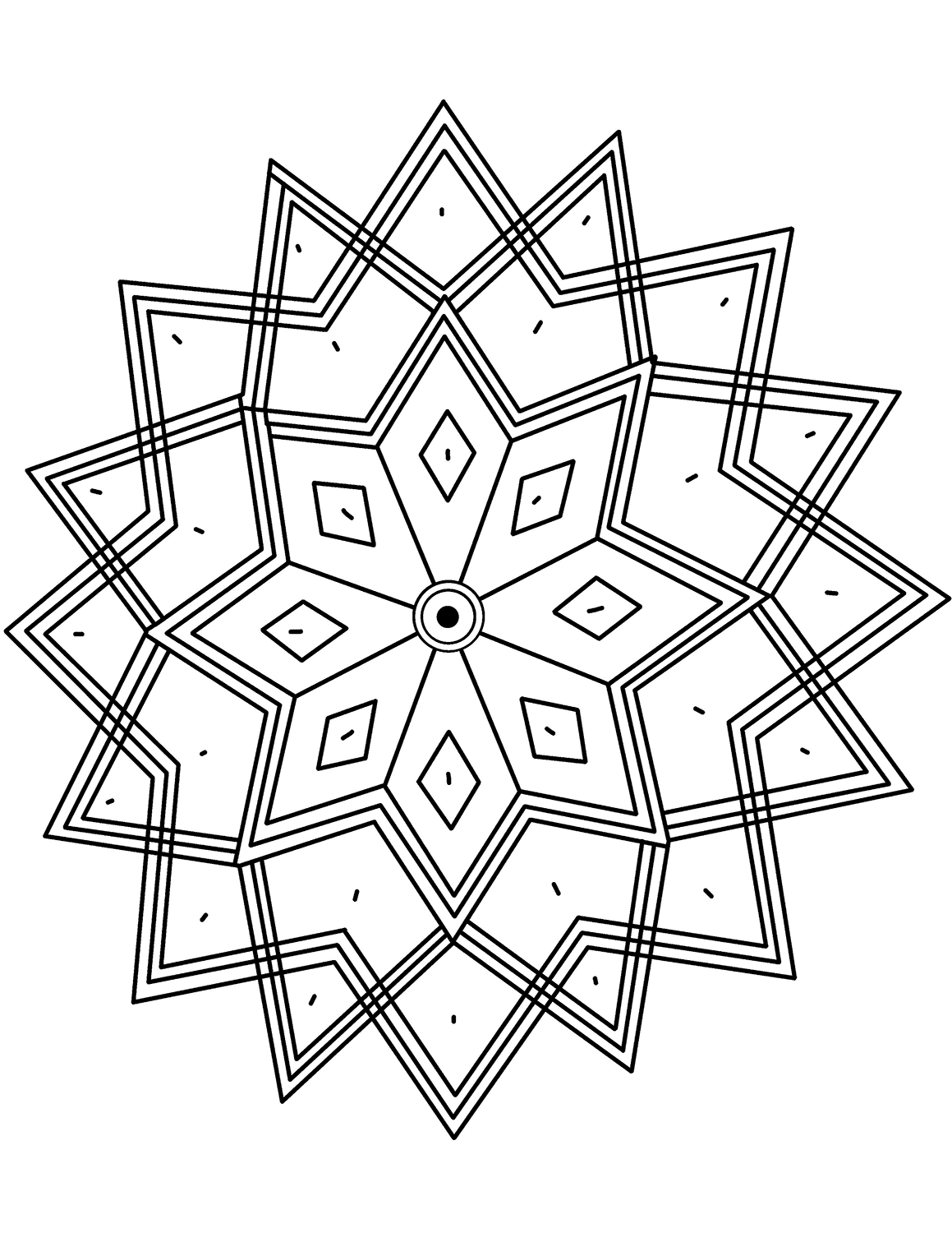 Indian Pattern with Octagram Star