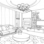 Living Room with Ornament