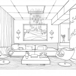 Living Room with Fireflies