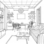 Living Room with a Luminous Ball