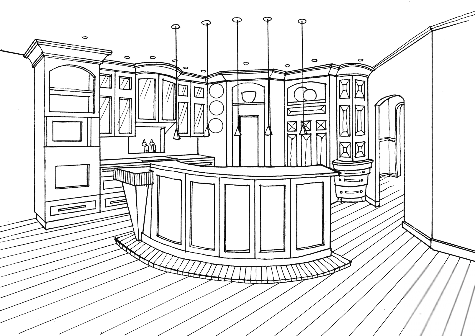 Kitchen with Bar Counter