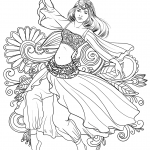 Arabic Woman Dancing Belly Dance