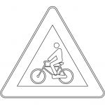 "Bicycle Crossing" Sign in Italy
