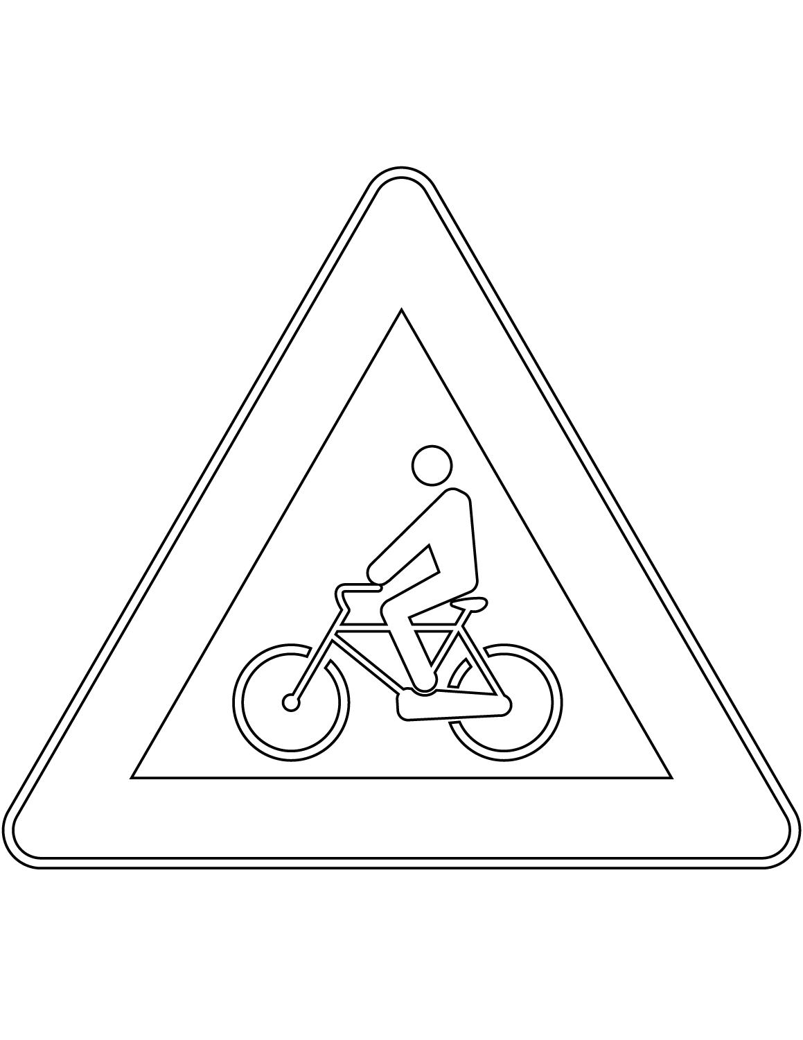 "Bicycle Crossing" Sign in Italy