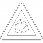 "Roundabout Ahead" Sign in Italy