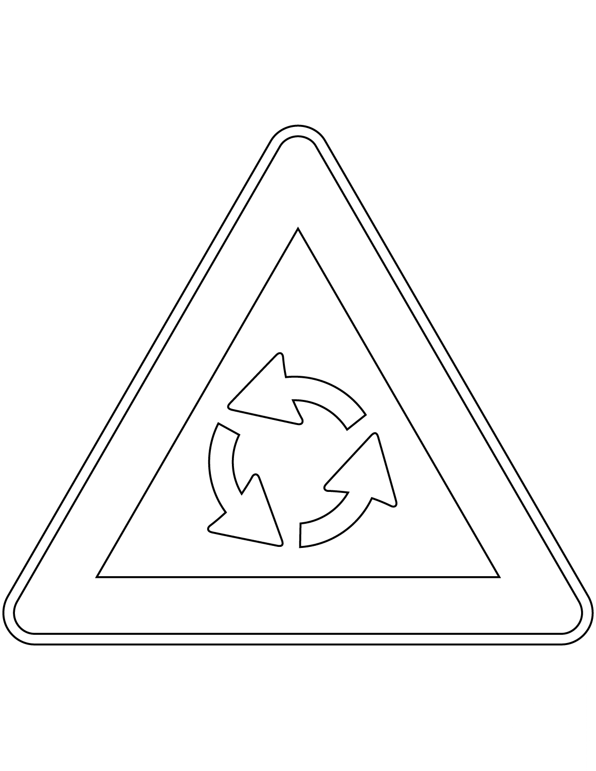 "Roundabout Ahead" Sign in Italy