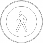 "No Pedestrians" Sign in Italy