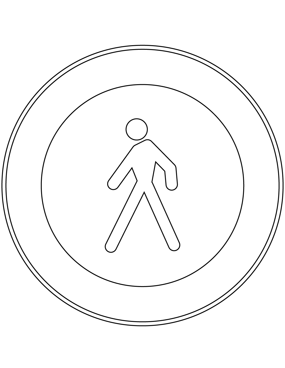 "No Pedestrians" Sign in Italy