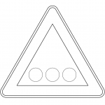 "Traffic Signals Ahead" Sign in Italy