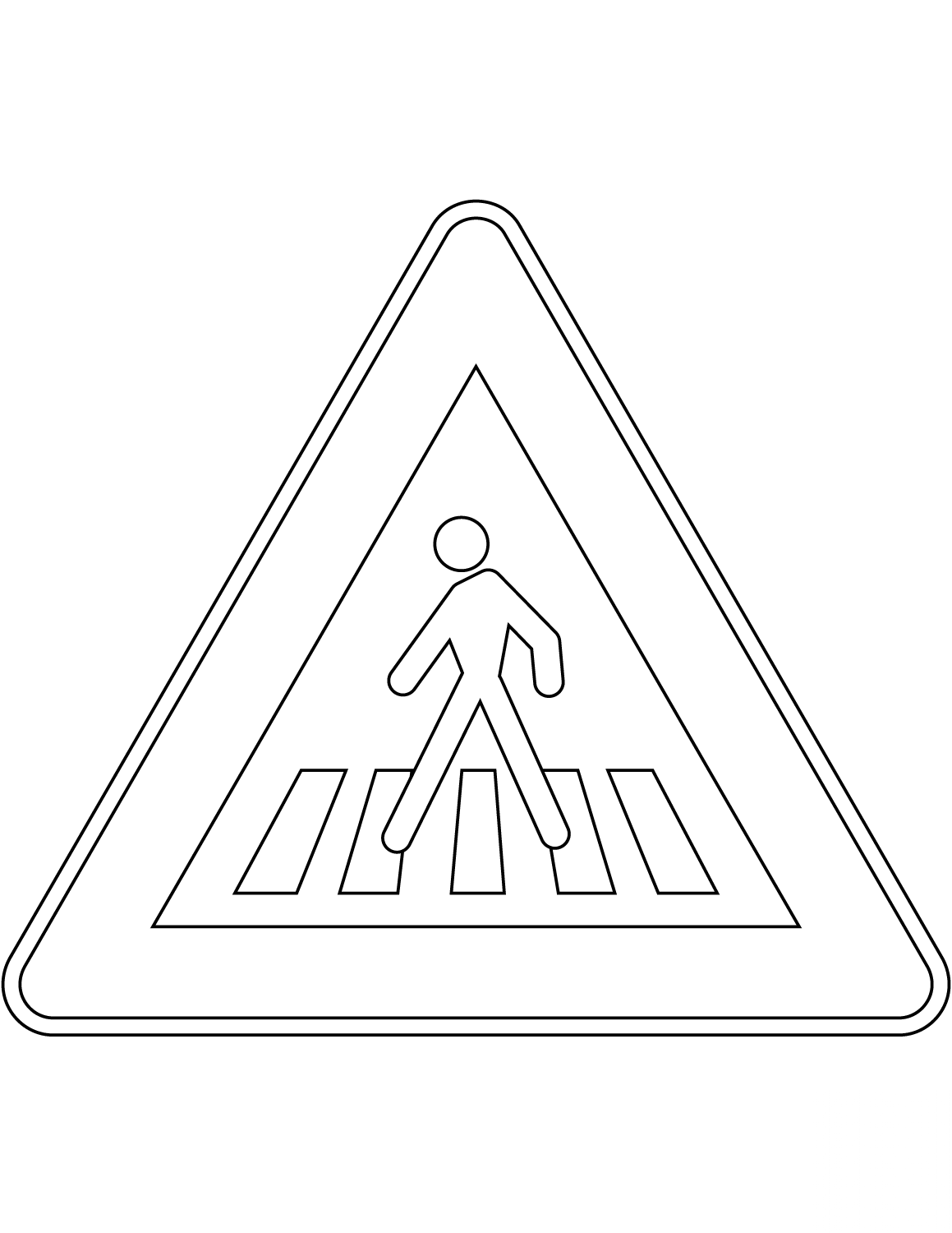 "Pedestrian Crossing Ahead" Sign in...