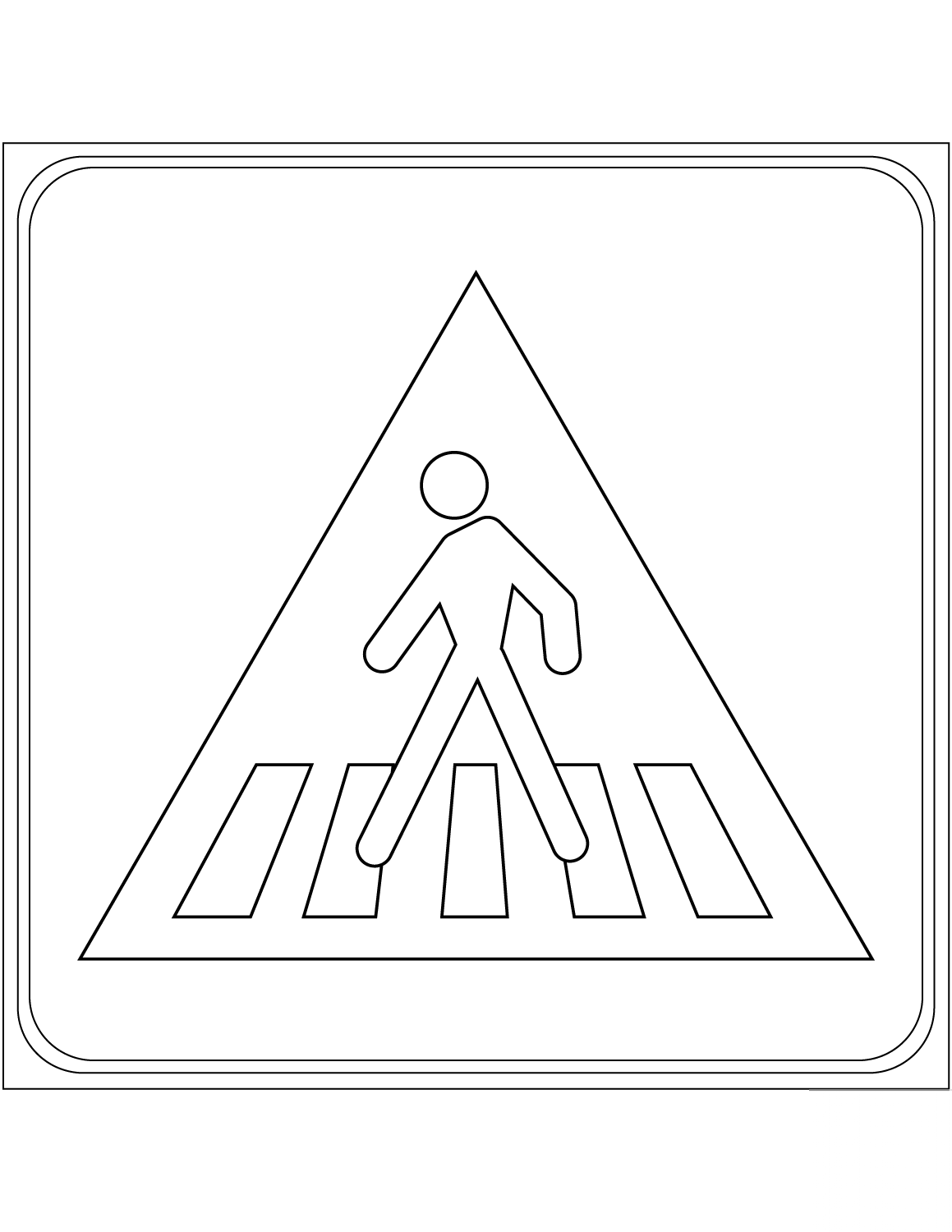 "Pedestrian Crossing" Sign in Italy
