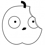 Cartoon Bitten Apple