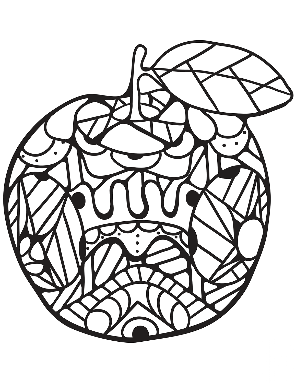 Zentangle Apple