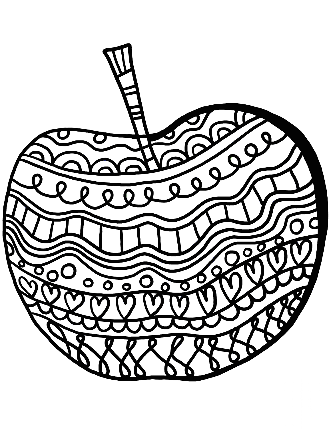 Apple with Pattern